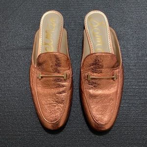 Womens Sam Edelman Metallic Rose Gold Flats Size 9